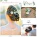 Fangsen Wedding Rose Flower Hair Comb - Bridal Headpiece for Brides and Bridesmaids (White) - Buy Online on GoSupps.com