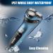 Men's Electric Shaver FlySpur 3D Rechargeable Waterproof Rotary Razor with Pop-up Trimmer - Blue - Buy Online on GoSupps.com