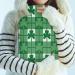 Cozy St. Patrick's Day Checkered Hot Water Bottle with Fluffy Cover - 2L for Pain Relief & Warmth - Buy Online on GoSupps.com