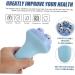 Healvian Massage Roller - Percussion Device for Body & Facial Massage | Manual Muscle Roller & Dermar Roller | Steel Ball Deep Slim Waist | 14.5x7.5cm - Blue - Buy Online on GoSupps.com