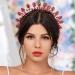 Flayem Red Crystal Headband Rhinestone Hairband Red Beads Hairhoop Party Costume Christmas Hair Accessories for Women and Girls - Buy Online on GoSupps.com