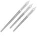 EVEZR 3PCS Sharp Stainless Steel Nail File Set Manicure Pedicure 100 Grit Buffer Thick Toenail Fingernails Metal Nail File for Home and Professional Use