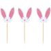 30 PCS Easter Cupcake topper Bunny Cupcake Toppers Easter Egg Cupcake Topper Rabbit Easter Party Cake Topper Decorations (Brown) (Bunny Ear flower) - Buy Online on GoSupps.com