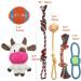 Puppy Toys Squeaky Dog Toys for Puppy Small Dogs 9 Pack Small Dog Toys Cute Calf Squeaky Toys Durable Puppy Teething Toys Puppy Chew Toys Balls Toys 100% Natural Cotton Rope Chew Toys Safe Non-Toxic - Buy Online on GoSupps.com