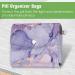 FINPAC Weekly 4 Times a Day Pill Organizer in Slide Open PU Leather Case - Lilac Marble - Buy Online on GoSupps.com