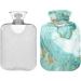 Marble Hot Water Bottle with Cover - 1L Pain Relief for Hands & Feet | Heat & Cold Therapy - Buy Online on GoSupps.com