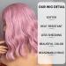Testar 14-inch Pastel Pink Wavy Bob Wig for Women | Short Purple Rosa Synthetic Cosplay Wig | Naturally Looking Loose Waves - Buy Online on GoSupps.com