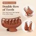 DEEKA 4 PCS Double Row Teeth Hair Claw Clips - 2.5 Inch Medium Clips for Thin Hair - Small Matte Hair Accessories in Black and Brown - Pack of 4 - Buy Online on GoSupps.com
