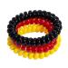 Germany fan article set of 3 hair ties hair band ponytail holder EM fanset elastic hair rubber - does not stretch out - very robust
