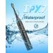 High Power Rechargeable Sonic Electric Toothbrush for Adults - 5 Modes, 4 Brush Heads, 42000 VPM Motor, Black - Buy Online on GoSupps.com