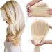 14" Clip in Hair Extension Human Hair One Piece THICK #60 Platinum Blonde (75g)