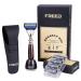 Monarch 4-Piece 5-Blade Razor Shaving Set Men's Safety Razor Grooming Gift Set with Alloy material handle Shaving for Gentleman men gift set Saddlebrown