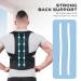 Adjustable Posture Corrector for Men & Women | XXL Back Support Braces for Pain Relief | Comfortable Lumbar Straightener - Black - Buy Online on GoSupps.com
