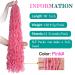 ZRQ 2 Packs 36 Inch Pink Faux Locs Crochet Hair - Soft Wavy Goddess Locs, Pre-looped Curly Afro Roots - Buy Online on GoSupps.com