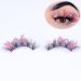 Miss Kiss Pink Glitter Lashes | Sparkly Faux Mink Eyelashes for Cosplay TikTok & Festivals - 18MM - Buy Online on GoSupps.com