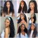 NICMISS 16 Inch Deep Wave Headband Wig | Brazilian Virgin Human Hair | Natural Black Color | 150% Density | Glueless Wear and Go Wig for Black Women - Buy Online on GoSupps.com