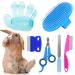 ZITSMS Rabbit Grooming Kit Rabbit Brush for Shedding with Bunny Nail Clipper Rabbit Nail Trimmers with Pet Combs for Hamster Guinea Pig Ferret(6 Pack)