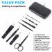 ONEHERE Premium 8 PCS Nail Clippers Set - Professional Manicure & Pedicure Kit for Facial Hand Foot Care - Includes Cuticle Tools and Travel Case - Black - Buy Online on GoSupps.com