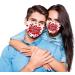 ZQP Face Cloth for Unisex Adults Romantic Pink Heart Stones On Black Background Love Valentines Day Theme Cold Mouth Dustproof Double Protection - Buy Online on GoSupps.com