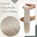 LAAVOO Microring Extensions | Real Hair Blond Extensions #60 | Invisible Platinblond 40cm & 50g | Premium Quality 1g/S Microring Hair Extensions - Buy Online on GoSupps.com