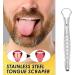 Premium Stainless Steel Tongue Cleaner | Improve Oral Hygiene & Freshen Breath | Durable Non-Slip Handle | Cypreasing Tongue Scraper for Adults - Buy Online on GoSupps.com