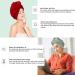 Luxury Hair Turban Towel | 100% Cotton Quick-Dry Hair Drying Cloth for Long Hair - Red 62cm x 23cm - Buy Online on GoSupps.com