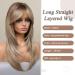 Allbell Long Blonde Wig for Women - Straight Layered Naturally Looking Synthetic Wig for Daily Cosplay | Curtain Pony Style - Buy Online on GoSupps.com