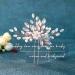 Heread Pearl Bride Wedding Hair Pins - Crystal Bridal Headpiece for Women and Girls (Rose Gold) - Buy Online on GoSupps.com