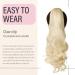 Dcbaboo 45cm Wavy Ponytail Hair Extension - Clip-in Braid with Clamp - Bleach Blonde Synthetic Hair - 140g Long Hair Accessory - Buy Online on GoSupps.com