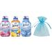 Lenor Outdoorable Fabric Conditioner Ultra Concentrated Freshness 33w 462ml Fabrics Softener Mixed Scent Bundle: Pink Blossom + Summer Breeze + Spring Awakening + Gift for You: Organza Small Bag
