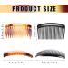 SUNNOW 12Pcs Hair Combs Slides - Plastic French Twist Decorative Hair Accessories for Women Girls - 16 and 23 Teeth (Black, Transparent, Brown) - Buy Online on GoSupps.com