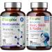 B-3 Nicotinamide 500 mg 180 Vcaps - Hair Skin and Nails 180 Caplets 10000 mcg Biotin - Nicotinic Amide Niacin Natural Flush-Free Vitamin Formula - Supports Skin Cell Health