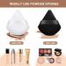 Start Makers 6 Pcs Triangle Makeup Puff Set - Reusable Soft Powder Sponge with Strap for Wet and Dry Application - Ideal for Loose Powder Foundation - Black White - Buy Online on GoSupps.com