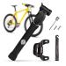 Mini Bike Tire Pump Set  Dual Action Push-Pull Pumping, 80 PSI, Fits Presta & Schrader Valves, Compact & Super Lightweight 3 oz. Includes Sports Ball Needle, Tire Lever, Bracket Mount to Bike