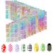 Nail Stencil Stickers Nail Vinyl Stencil Stickers Set Colorful Hollow Nail Art Decals DIY Manicure Decorations 24Sheet - Buy Online on GoSupps.com