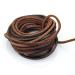 LolliBeads (TM) 3mm Flat Genuine Leather Strip Cord Braiding String Dark Brown Espresso (5 Yards) 3mm_5yards Flat_dark_brown