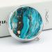 Buy Turquoise Blue Gold Marble Pill Box - 3 Compartment Portable Travel Pill Organizer for Purse & Handbag - Buy Online on GoSupps.com