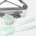 DecorRack Portable Toiletry Set - Mint Green and Rose Pink (4 Piece) | Travel Kit with Soap Case, Bath Sponge, Toothbrush Holders | Ideal for Travel, Gym, Camping, Home and Outdoors - Buy Online on GoSupps.com