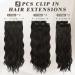 Buy BARSDAR 5 PCs Long Wavy Clip-In Hair Extensions - Thick Natural Soft Synthetic Hair 50 cm Darkest Brown for Women & Girls - Buy Online on GoSupps.com