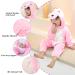 Doladola Unisex Kids & Toddlers Pink Dinosaur Flannel Hooded Romper Jumpsuit - Ages 2.5-3.5 Years - Buy Online on GoSupps.com