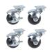 Threaded Shaft Swivel Castors Ball Castors 50mm BSet of 4 Swivel Castors for Replacing Old Furniture Wheels Swivel Castors Single Wheel Load Capacity 25kg/4 Swivel Castors with(4 Caster (2 with Brak 4 Caster (2 With Brake and 2 Without Brake)