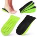 Height Increase Insoles for Men Women Elastic Shock Absorbing Heel Lift Inserts Shoe Cushion Pad Soft Comfort Height Lift Shoes Insoles (3.5cm Black&Green) 3.5cm Black&green