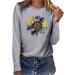 tsaChick Women's Oversized Sunflower Sweatshirt | Clearance Sale | Gray | S-XXL - Buy Online on GoSupps.com