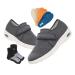 Women's Air Cushion Diabetic Shoes Women Adjustable Mesh Breathable Diabetic Edema Swollen Shoes Extra Wide Widths Walking Edema Sneakers Best Mother's Day Birthday 7 Gris