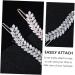 minkissy 1pc Inlaid Leaf Hairpin Hair Accessories for Women Wedding Bridal Jewelry Wedding Decorations Zircon Hair Clamp Women Headdress Fashion Hairpin Hair Clips Set Bride Girl 7x1.2cm Silver - Buy Online on GoSupps.com