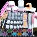 Gel Nail Kit Nail Set Primer Nail Powders Acrylic Liquid Professional Kit Powder Tool Art Practice Tips Manicure Tools For Nail Tools 23 x 16 x 15cm Pink - Buy Online on GoSupps.com