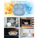 Jissta Baby Weaning Set 8 Pcs | Silicone Feeding Set with Suction Bowl, Bib, Cup, Fork & Spoon | Non-Slip Baby Plate | BPA-Free (Blue) - Buy Online on GoSupps.com