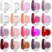 Aikker 27 Pcs Nude Pink Dipping Powder French Kit with Essential Dip Liquid Set - Perfect for Color Lovers & Mature Beginners | AK14P - Buy Online on GoSupps.com