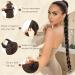 Sofeiyan 86cm Braid Extensions Ponytail - Natural Synthetic Hair Tie Extensions for Women - Black & Brown Tones (Pack of 1) - Buy Online on GoSupps.com