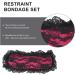 Soft Lace Eye Mask - Adjustable Comfortable Sleep Mask for Travel, Meditation, Shift Work - Red - Buy Online on GoSupps.com